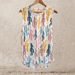 Avery Colorful Cactus Tank Top